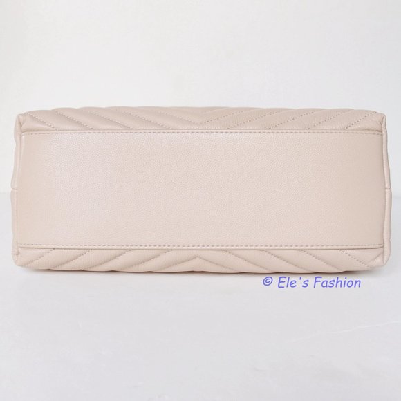 ❤️NWT Rebecca Minkoff Edie Lrg Top Handle Satchel Crossbody Bag SAND DUNE Beige - Picture 10 of 15